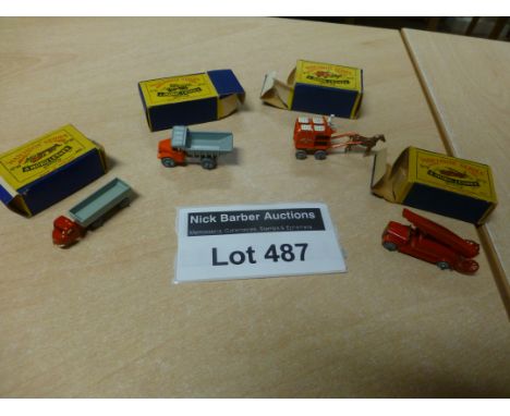 Die-cast : Matchbox Moko Lesney original - boxed, 6a Quarry Truck, Milk Wagon/Horse (horse comes away), 10 - Scammel truck an