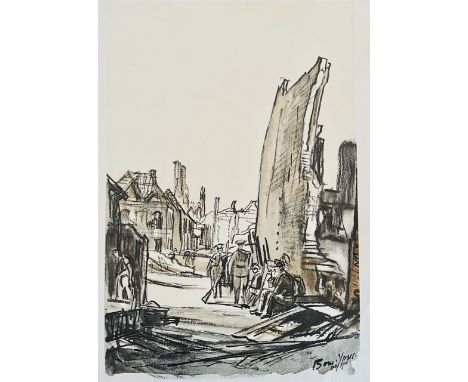 Sir Muirhead Bone, Demolished Town (XIII), numbered print. 29cm H x 43cm WSir Muirhead Bone (23 March 1876 – 21 October 1953)