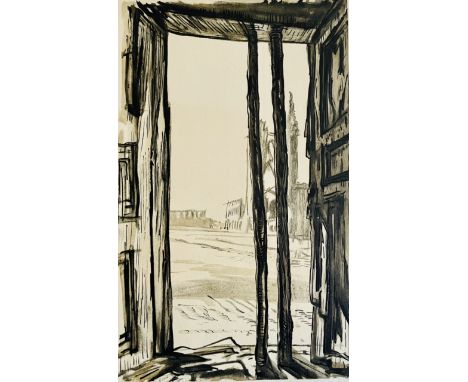 Sir Muirhead Bone, Inside Derelict Building (III), numbered print. 29cm H x 43cmSir Muirhead Bone (23 March 1876 – 21 October