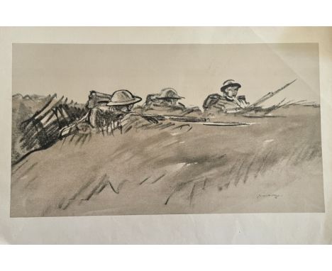 Sir Muirhead Bone, Waiting in the Marshes (XXXIV), numbered print. 29cm H x 43cm WSir Muirhead Bone (23 March 1876 – 21 Octob