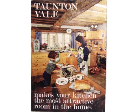 ADVERTISING - A TAUNTON VALE KITCHENWARE POINT-OF-SALE DOUBLE-SIDED POSTER BOARD  'Taunton / Vale / makes your kitchen / the 