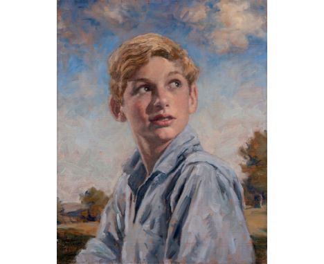 MURRAY MCNEIL CAIRD URQUHART, R.B.A. (BRITISH, 1880-1972)  Michael Armstrong, portrait of a fair-haired boy,  oil on canvas, 