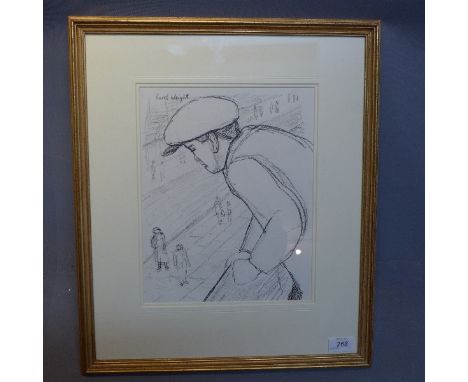 Carl Weight (1908-1997), study of a boy, pastel drawing, signed upper left, 31cm x 25cm