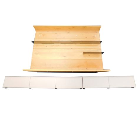 A Gwinner Felino Collection modular living room unit, comprising two grey base units, of three and two drawer rectangular sec