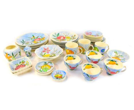 A group of Masons ironstone South Seas Series tea and dinner wares, to include cups, saucers, dinner plates, side plates, tri