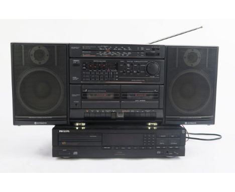 Hitachi MS-W560E Ghetto Blaster and Philips CD618 CD Player 