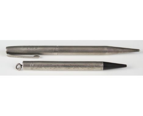 A Waterman sterling silver propelling pencil and one other. (2) 