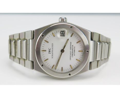 An IWC Ingenieur Automatic Stainless Steel Cased Wristwatch, ref: 3521001, case no. 2553000. Sold running, boxed and with pap