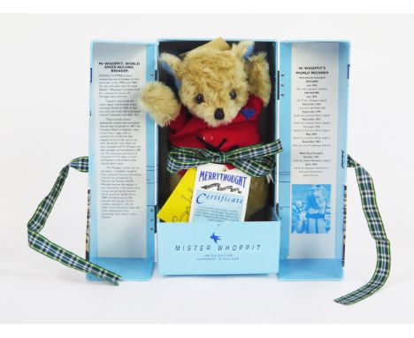 Merrythought Donald Campbell's Mister Whoppit World Speed Record Breaker Limited Edition Mohair Bear No. 1395 of 5000 - boxed