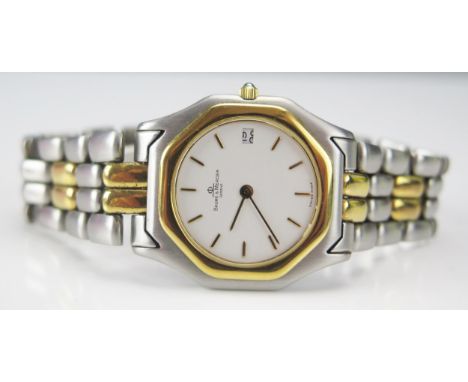 A BAUME &amp; MERCIER Gold Plated and Stainless Steel Quartz Wristwatch, ref: 5752/966. Sold with papers