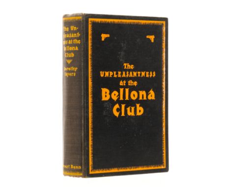 Sayers (Dorothy L.) The Unpleasantness at the Bellona Club, first edition, embossed ownership stamp on front free endpaper, l