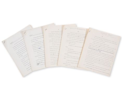 Gilbert (Michael) [An incomplete story], original typscript with autograph corrections in the author's hand, 83pp., numbered 