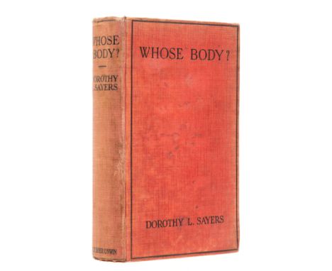 Sayers (Dorothy L.) Whose Body?, first English edition, marginal spot affecting corner of pages through the last chapter, for