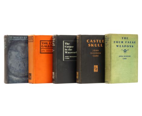 Carr (John Dickson) [The Henri Bencolin mysteries], 5 vol., first or first American editions, It Walks By Night with damp-sta