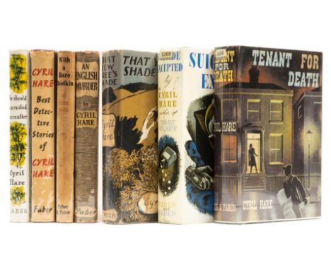 Hare (Cyril) Tenant for Death, rubbing and marking to spine and covers, facsimile dust-jacket, 1937; Suicide Excepted, covers