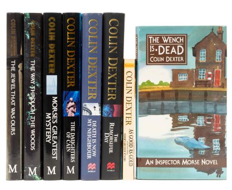 Dexter (Colin) The Wench is Dead, Autograph Letter signed from the author loosely inserted in envelope, 1989; The Jewel that 