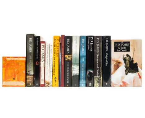 James (P.D.) A Taste of Death, 1986; Devices and Desires, 1989; Original Sin, 1994; A Certain Justice, 1997,&nbsp;first editi