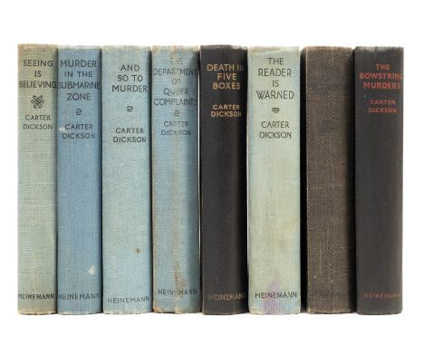 [Carr (John Dickson)], "Carter Dickson". The Bowstring Murders, some surface abrasion to endpapers, small ink stamp to rear p