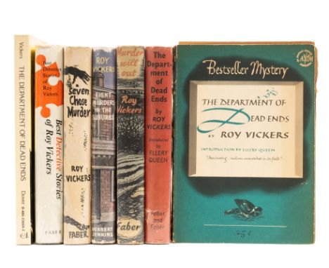 Vickers (Roy) The Department of Dead Ends, first 2 leaves detached, original wrappers, some chipping to spine, New York, 1947