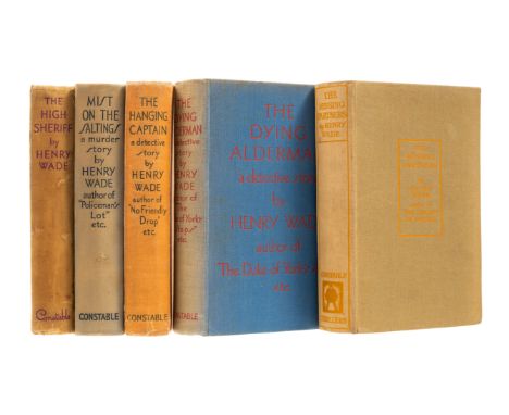 Wade (Henry) The Missing Partners, light toning to endpapers, some scattered spotting, 1928; The Dying Alderman, 1930; The Ha