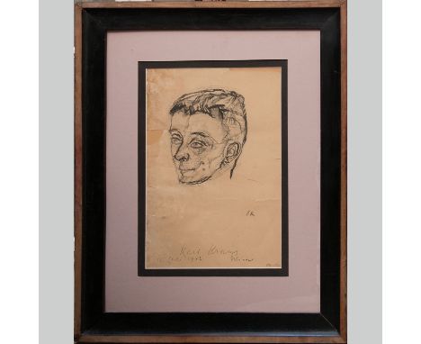 Oskar Kokoschka (1886-1980) - Graphic. Portrait of Karl Kraus (1874-1936). Lithographie on paper signed and dated in the ston
