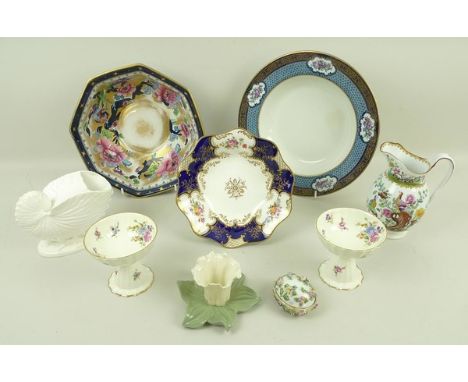 A quantity of ceramics, comprising; a pair of Royal Worcester porcelain 'Roanoke' pedestal sweetmeat dishes, Losolware 'Cranf