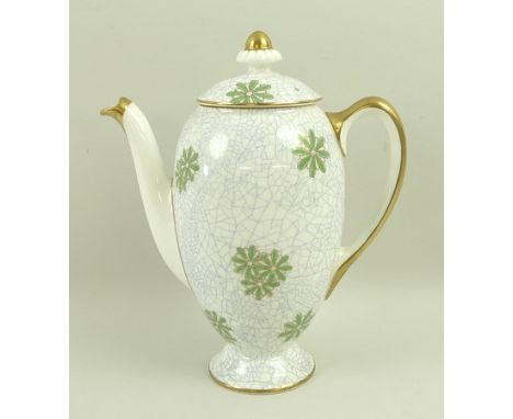A Royal Doulton porcelain part tea and coffee service decorated in the 'Lisette' pattern, H4490, comprising coffee pot, milk 