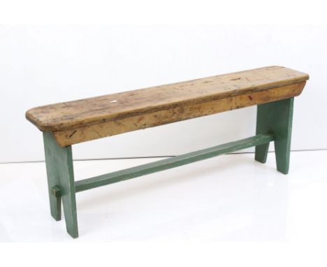 19th century Pine Kitchen Bench, 118cm long x 43cm high 