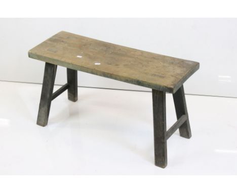 Stained Pine Bench, 74cm long x 43cm high 