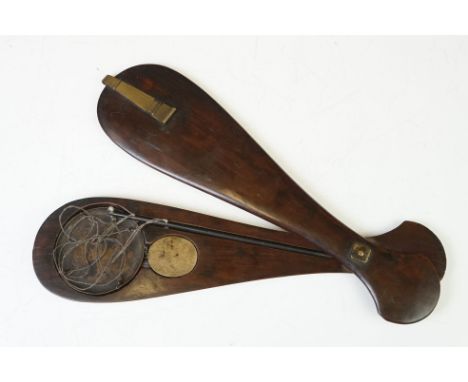 A set of Antique Chinese opium scales within carved wooden fitted case. 