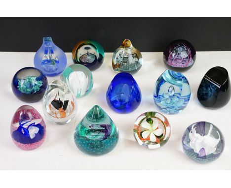 Collection of Caithness paperweights including some limited edition examples. The lot to include Gaucho, Celeste 257/500, Blu