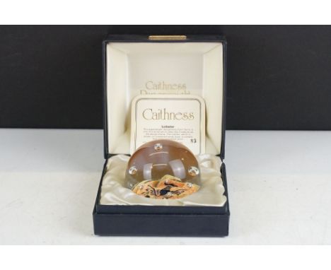 Caithness ltd edn Lobster paperweight, designed by Colin Terris, edn no. 83/1500, with certificate, boxed 