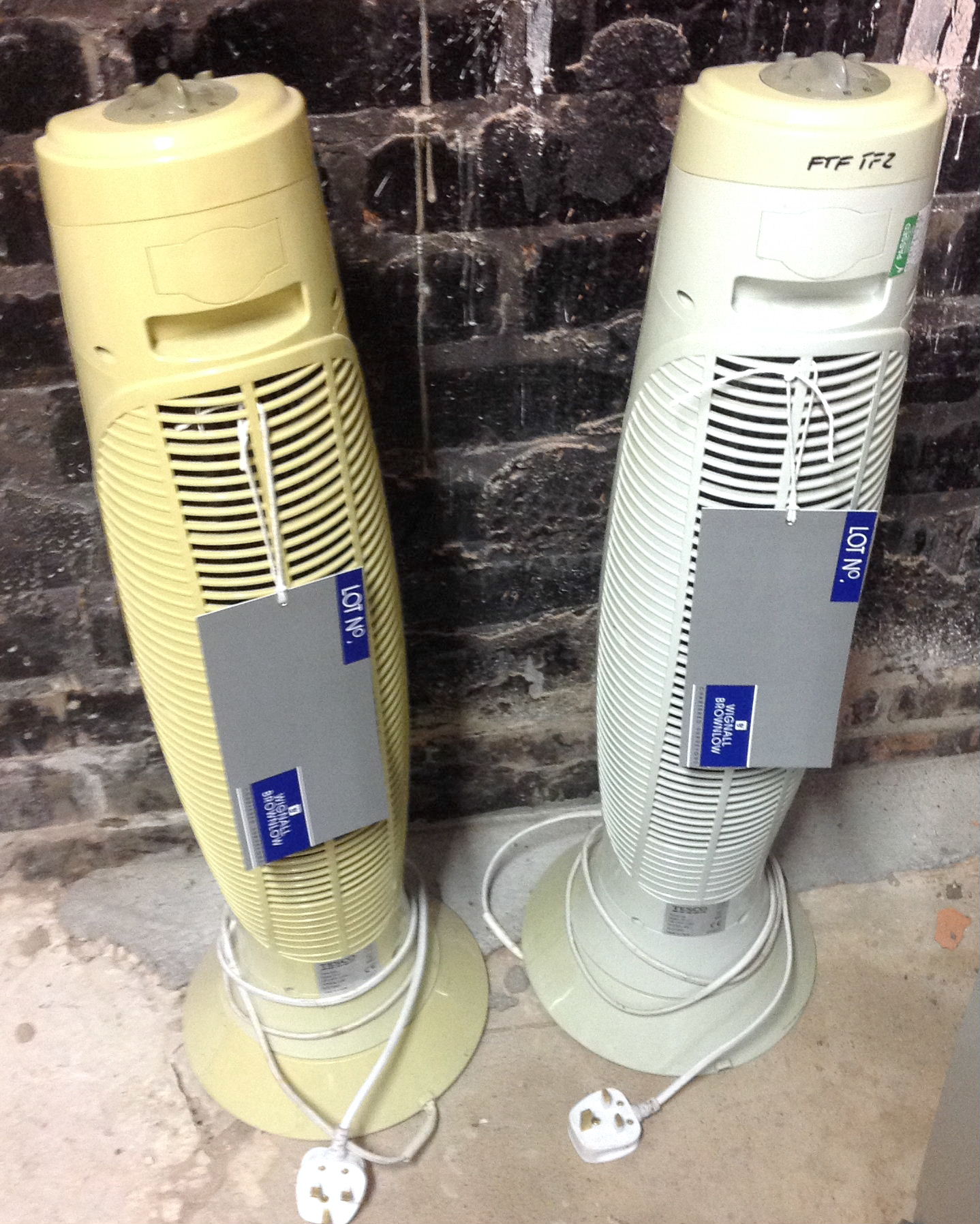 2 Tesco TF37 Tower Fans.
