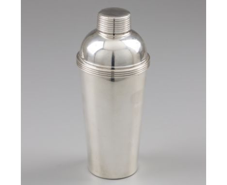 Christofle cocktail shaker, design model in collaboration with T. Keller &amp; A.D. Tihany, Paris ca. 1995-2005, silver plate