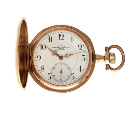 No Reserve - Glashütte 14K. - Men's pocket watch. Case: rose gold (14K.) - manual winding - condition: good, movement in work