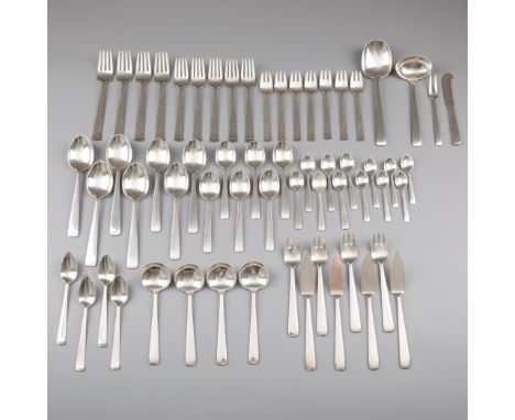 Georg Jensen cutlery set (61), model Margrethe (no. 134), silver. . Georg Jensen sterling silver cutlery set in the Margrethe