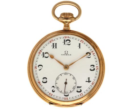 No Reserve - Omega Pocket Watch 14K. - Men's pocket watch . Case: yellow gold (14K.) - manual - condition: good, movement in 