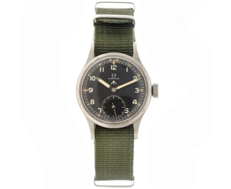 No Reserve - Omega Military 'Dirty Dozen' 21143 - Men's watch - approx. 1944. Case: steel - strap: textile - manual winding -