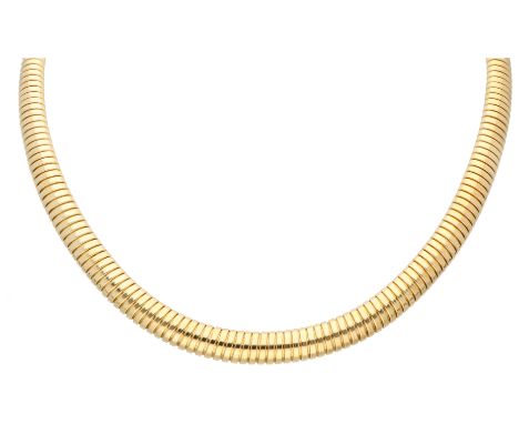 Chopard 18K yellow gold 'Les Chaines' tubogaz necklace. With jewellery pouch and maintenance invoice dated June 2024. In good