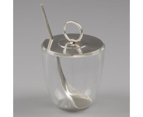 Georg Jensen jam/marmalade jar, model no. 949, silver. Designed by Sigvard Bernadotte. Beautiful jam jar designed by Sigvard 