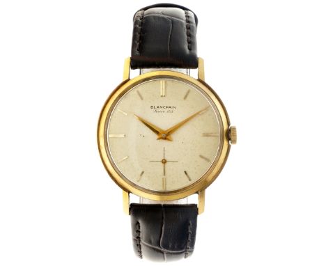 No Reserve - Blancpain Vintage (18K.) - Men's watch. Case: yellow gold (18K.) - strap: leather - manual winding - condition: 