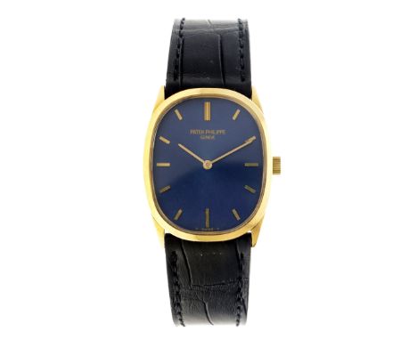No Reserve - Patek Philippe Ellipse 'Sigma Dial' 3546 - Men's watch.&nbsp;Case: yellow gold (18K.) - strap: leather - manual 