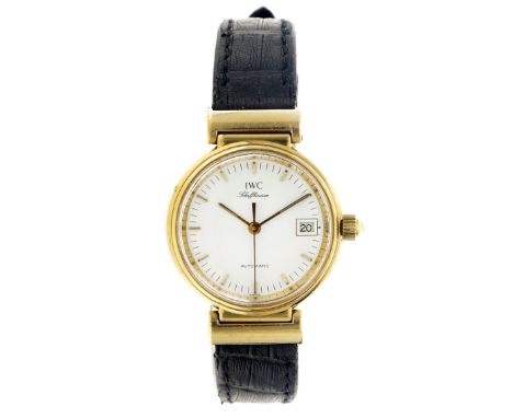 No Reserve - IWC Portofino (18K.) 4450 - Ladies watch - 1987. Case: yellow gold (18K.) - strap: leather - automatic - documen