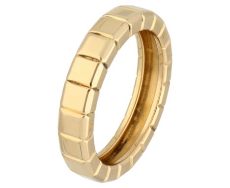 Chopard 18K yellow gold 'Ice Cube' ring. In redelijke condition. Hallmarks: Dutch assay mark 750, signed Chopard and numbered