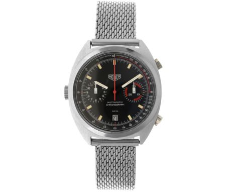 No Reserve - Heuer Monza Chronograph 150.511 - Men's watch. Case: steel (chromed) - bracelet: steel - manual winding - condit