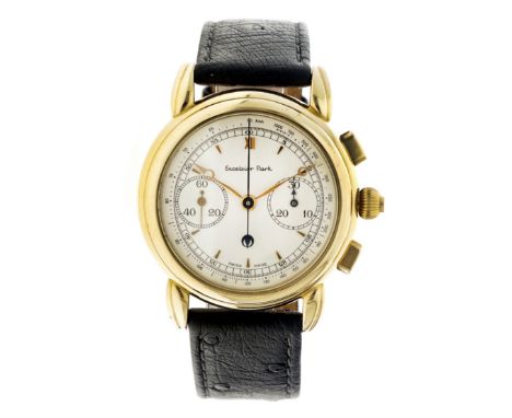 Excelsior Park Chronograph Rattrapante (18K.) - Men's watch. Case: yellow gold (18K.) - strap: leather - manual winding - con