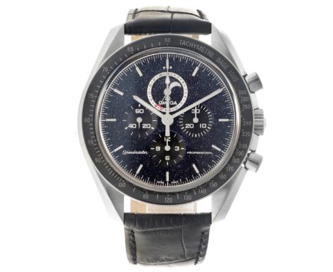 No Reserve - Omega Speedmaster Aventurine 311.33.44.32.01.001 - Men's watch - approx. 2006. Case: steel - strap: leather - ma