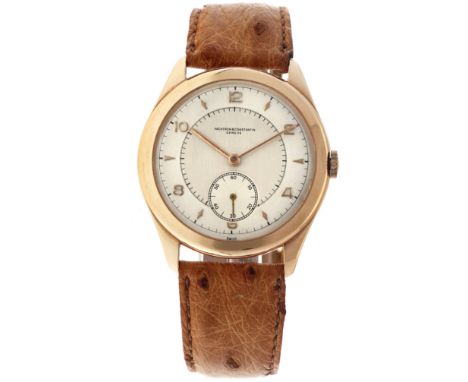 Vacheron Constantin 'Calatrava' 18K. Cal. P453/3B - Men's watch . Case: rose gold (18K.) - strap: leather - manual winding - 