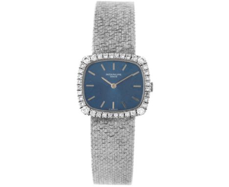 No Reserve - Patek Philippe 4197 - Ladies watch. Case: white gold (18K.) - bracelet: white gold (18K.) - manual - box - condi