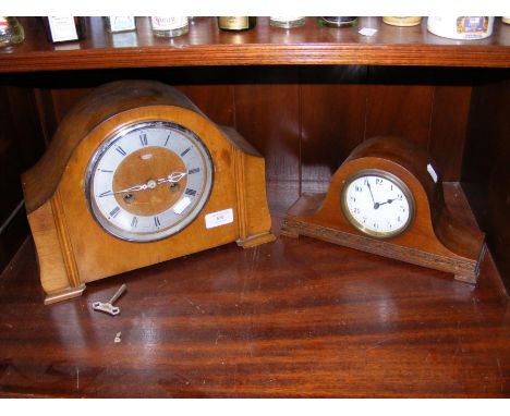 A Smiths of Enfield mantel clock with one other 
